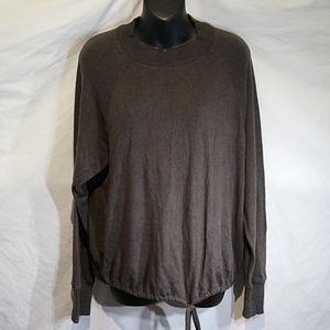 Ladies large gray soft lounge top bottom tie